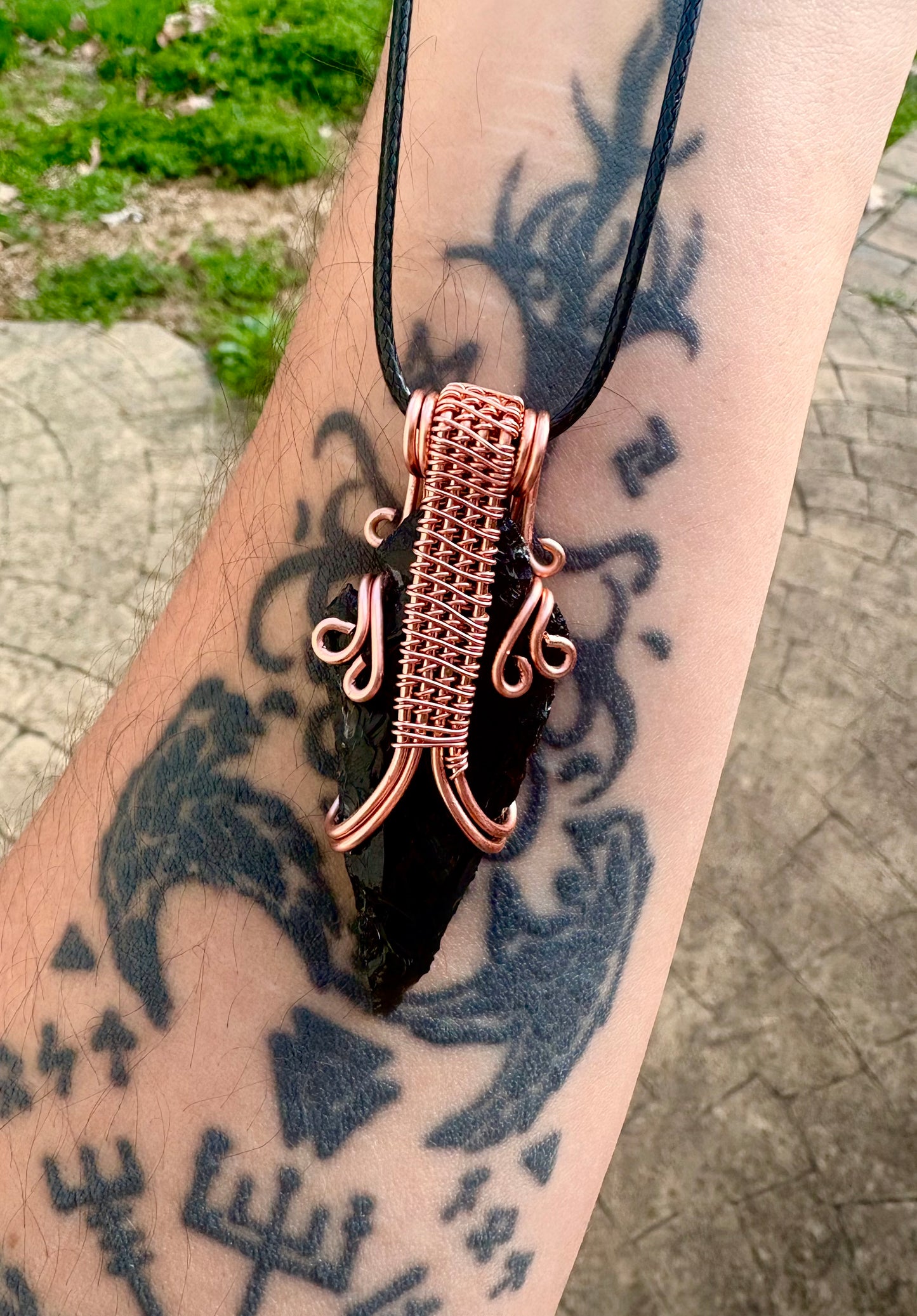 Obsidian Arrowhead Pendant