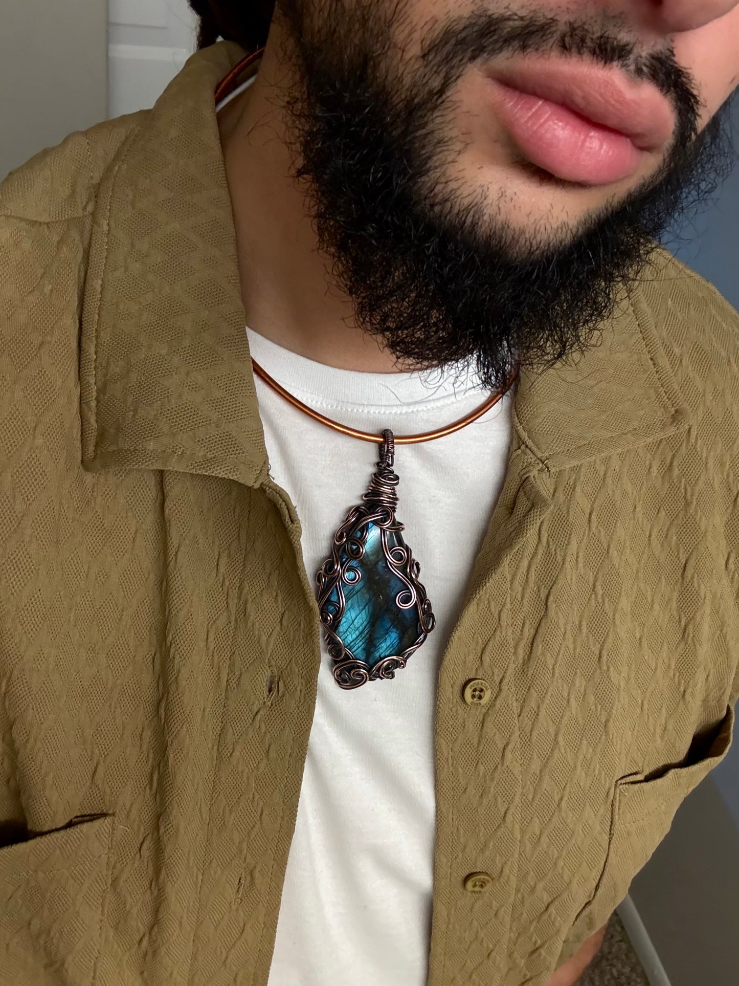 Amon, Labradorite Pendant and Vine