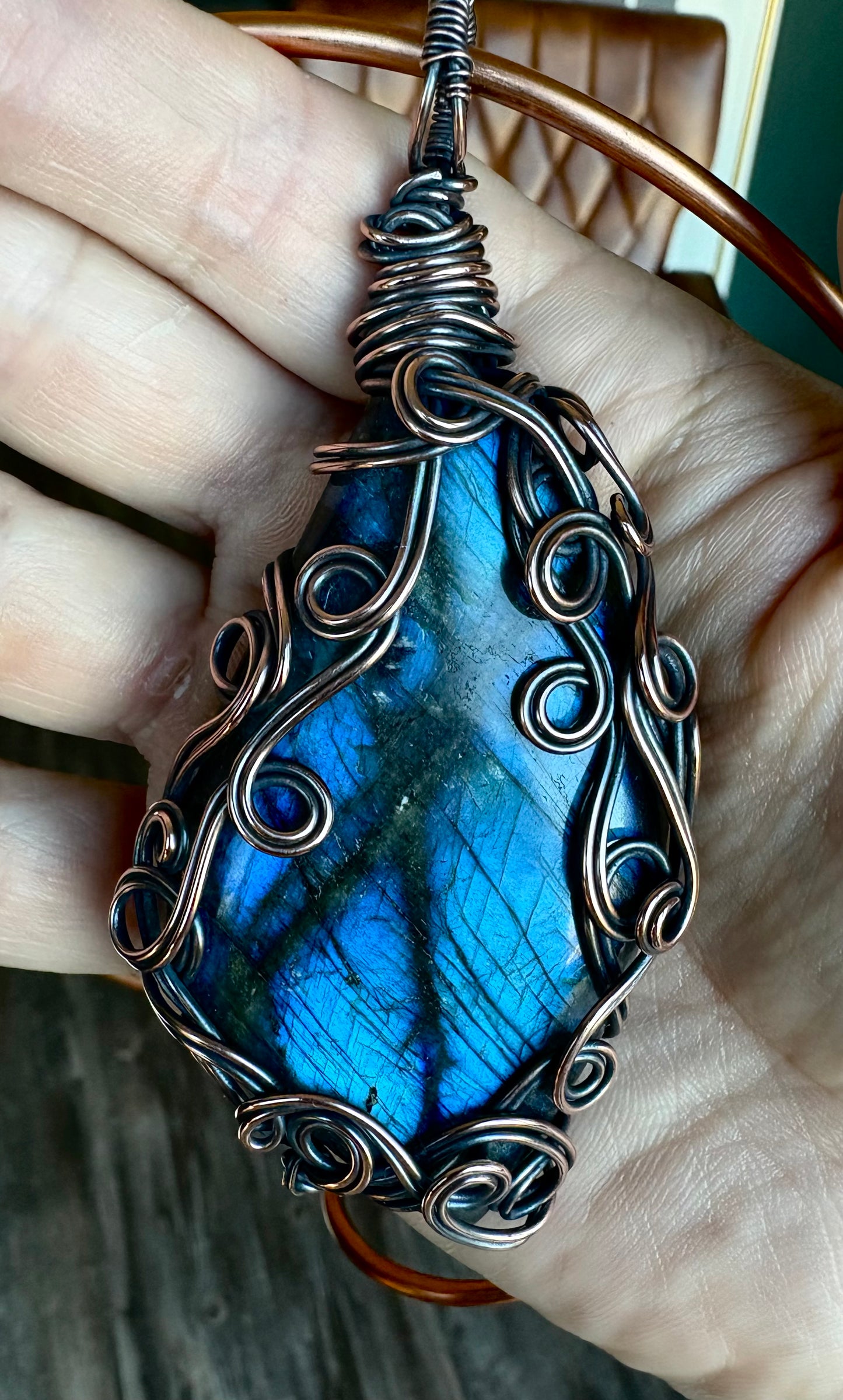 Amon, Labradorite Pendant and Vine