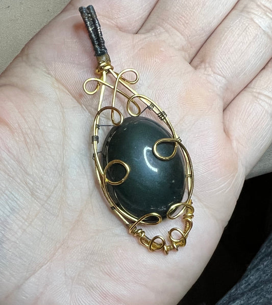 Rainbow Obsidian Pendant