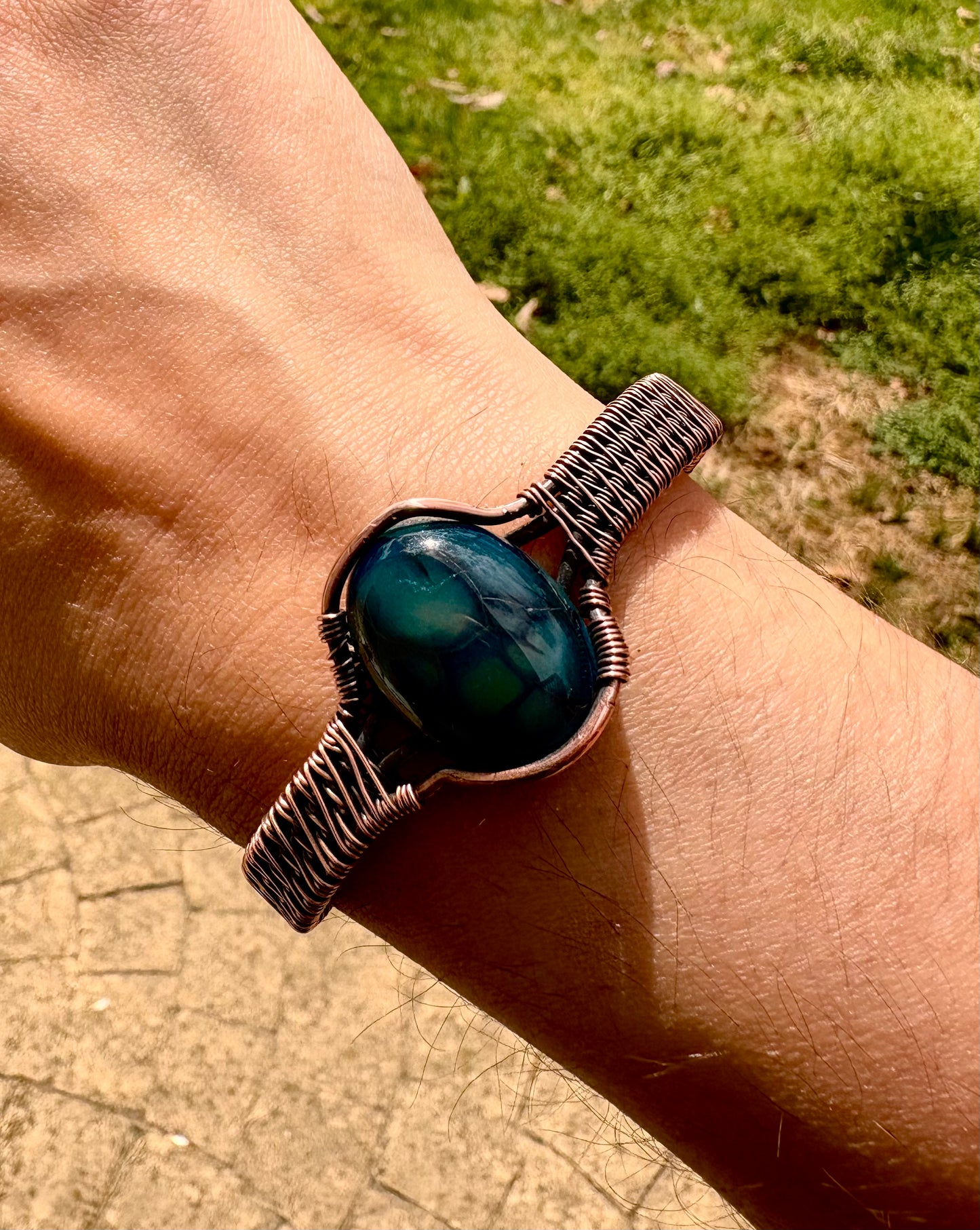 Dragon Vein Agate Cuff