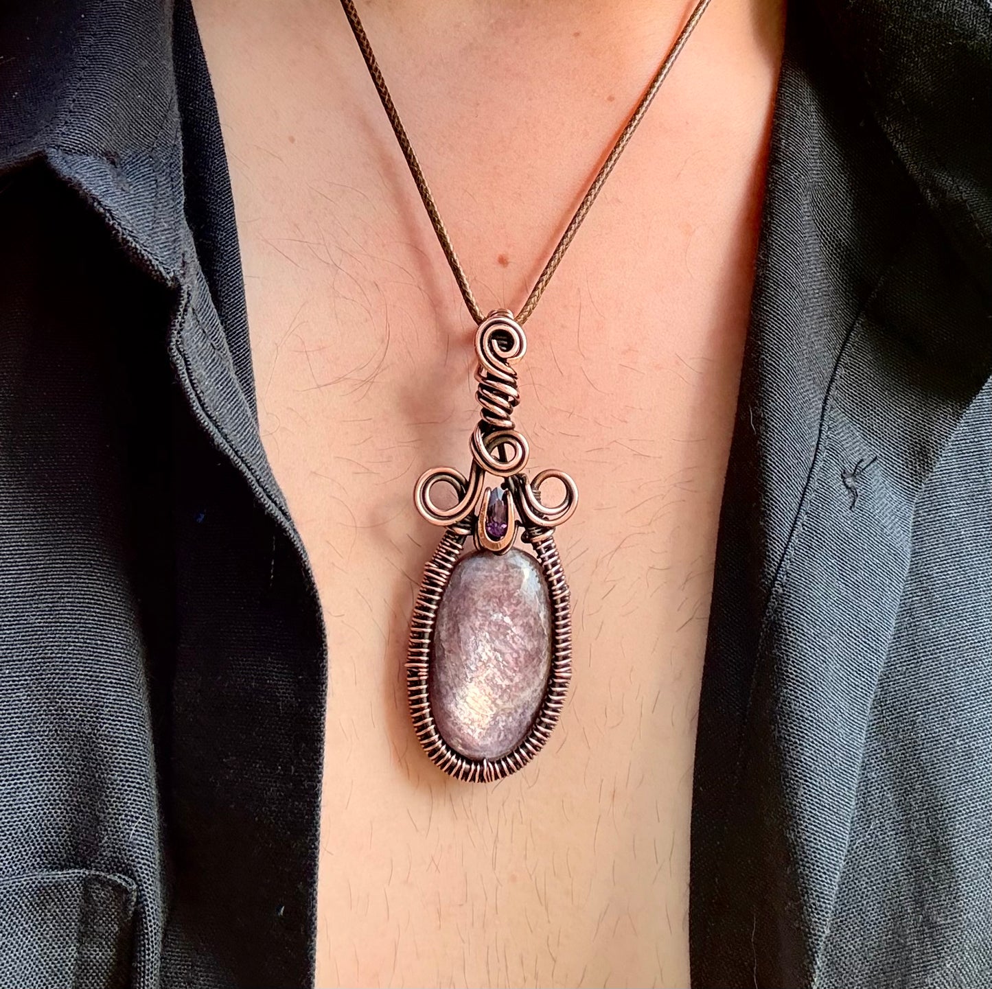 Lepidolite Pendant