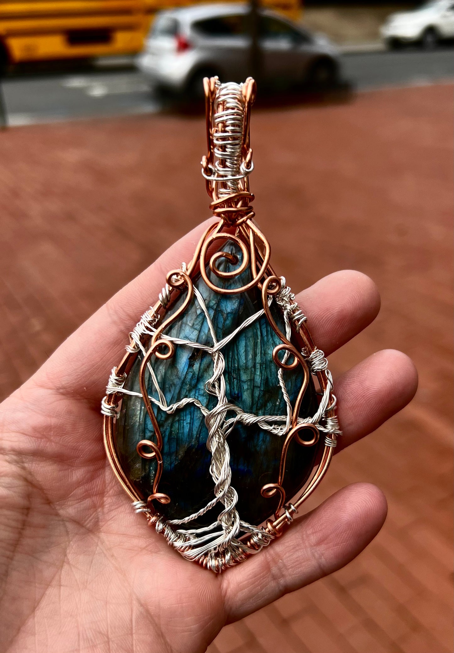 Growth - Labradorite Tree Pendant