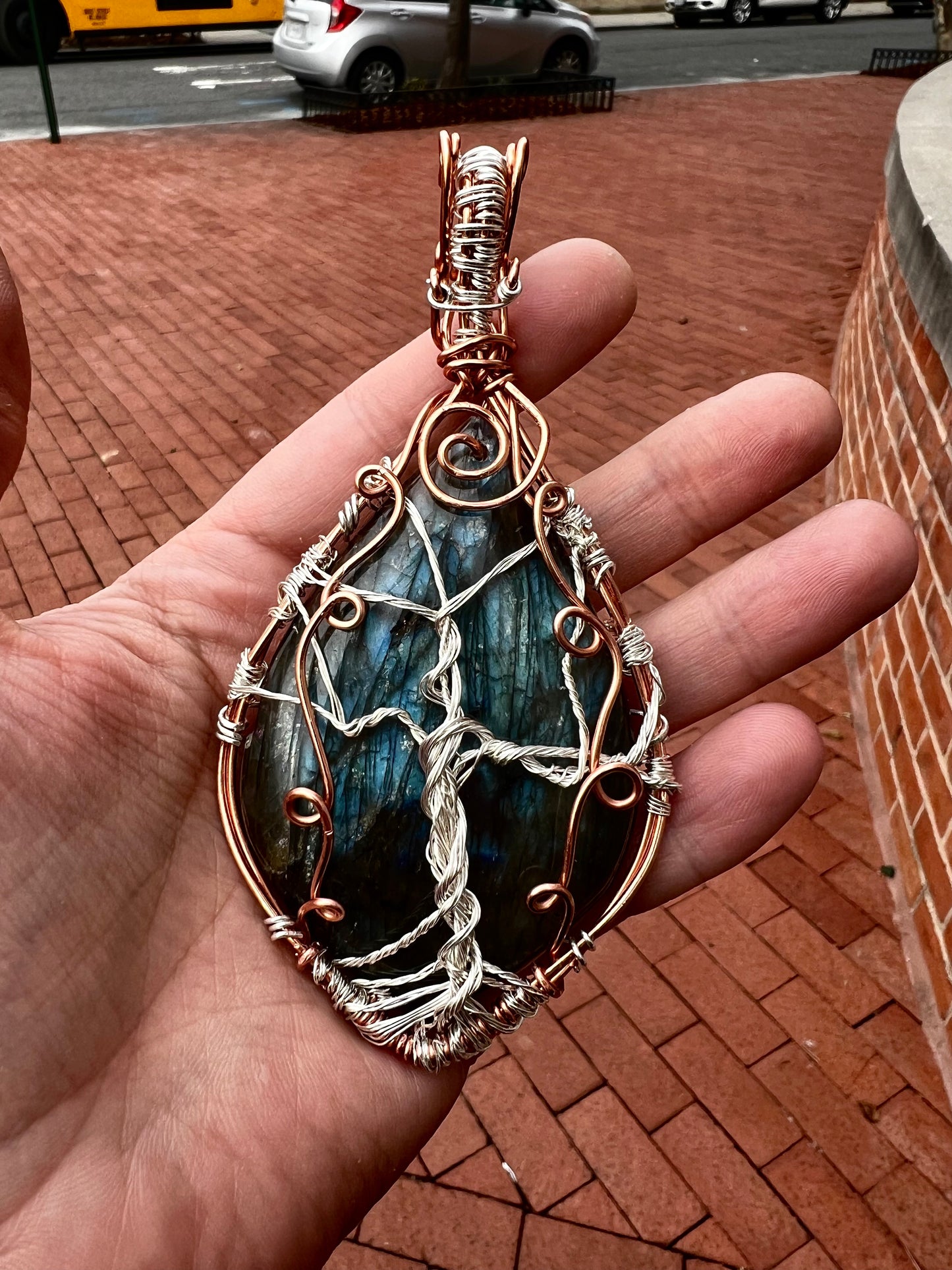 Growth - Labradorite Tree Pendant