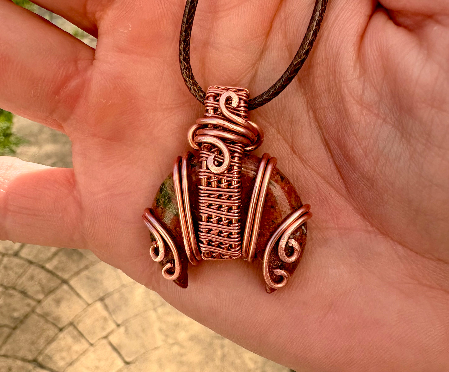 Bloodstone Moon Pendant