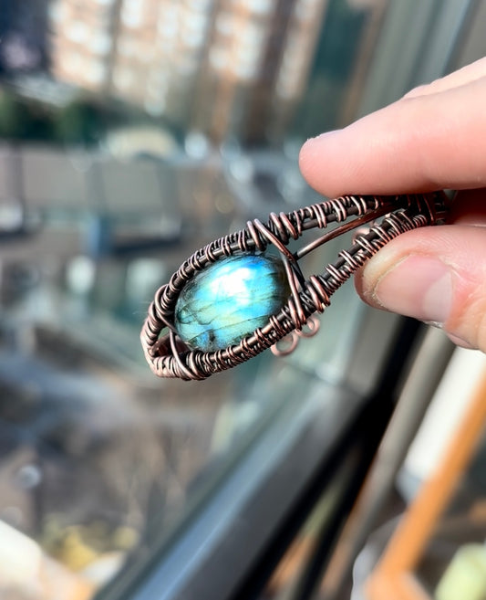 Labradorite Copper Cuff