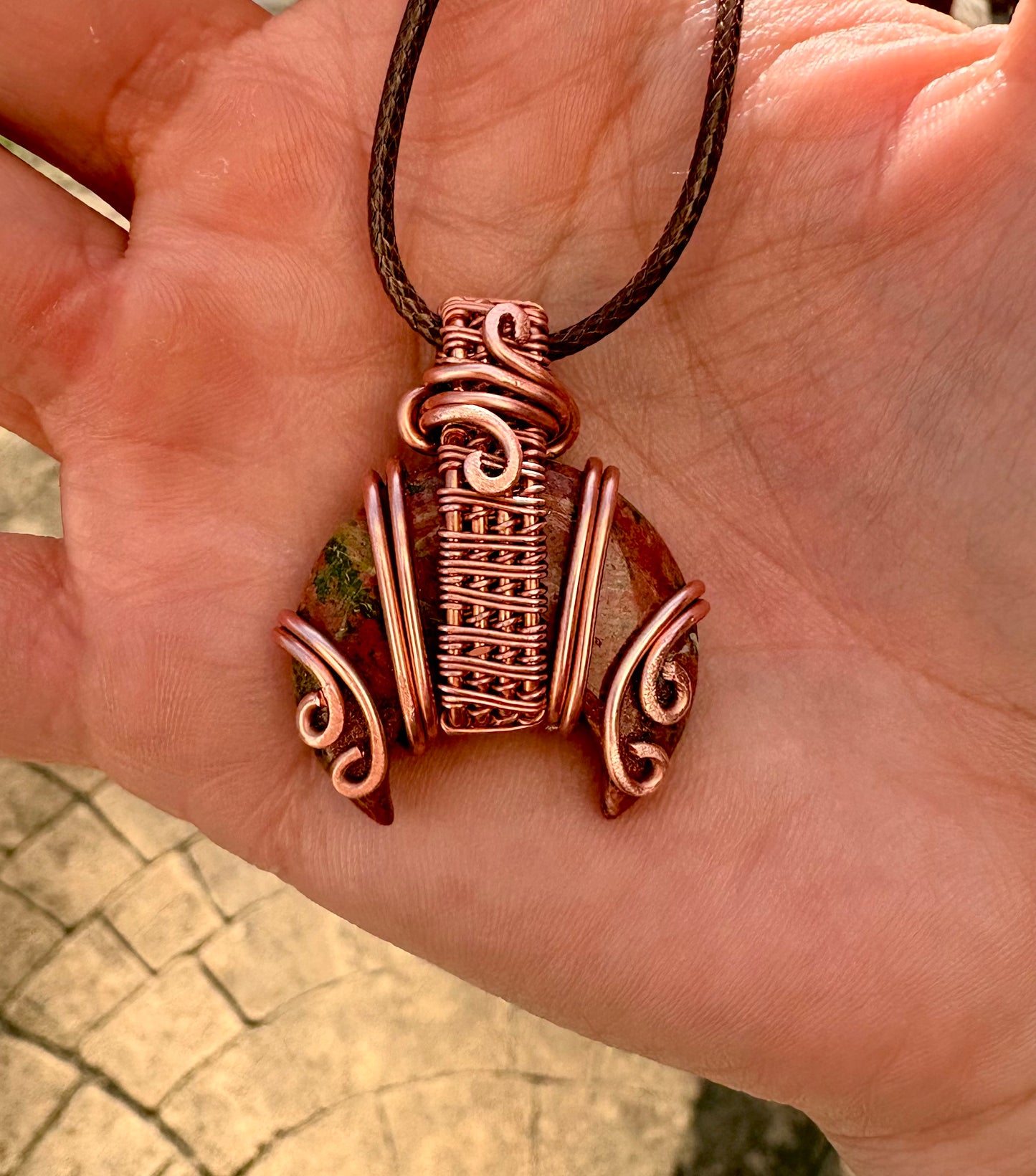 Bloodstone Moon Pendant