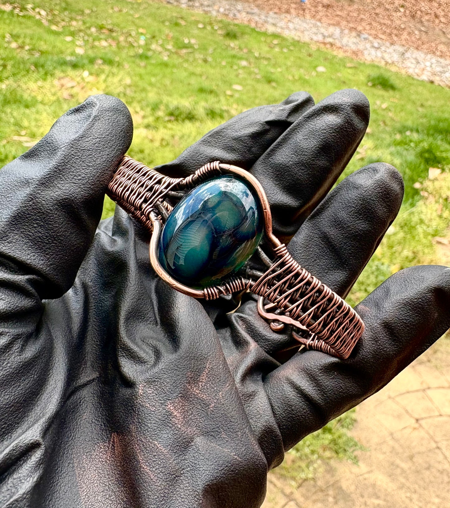 Dragon Vein Agate Cuff